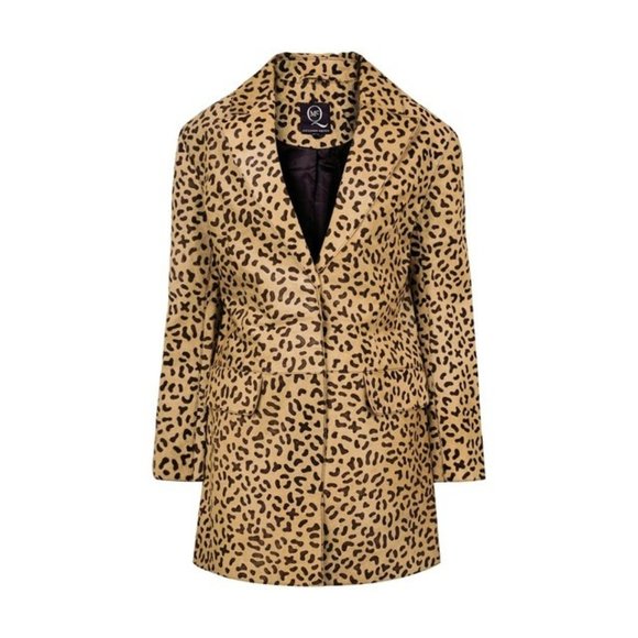 ALEXANDER MCQUEEN MCQ Jackets & Blazers - NWT $1600 MCQ BY ALEXANDER MCQUEEN LEOPARD CALF HAIR COAT SIZE IT 38 US 4